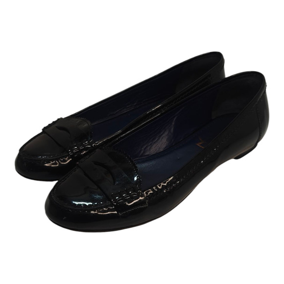 YSL Yves Saint laurent Black patent leather flat loafer sz 36 - Picture 3 of 8